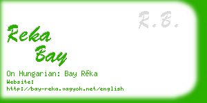 reka bay business card